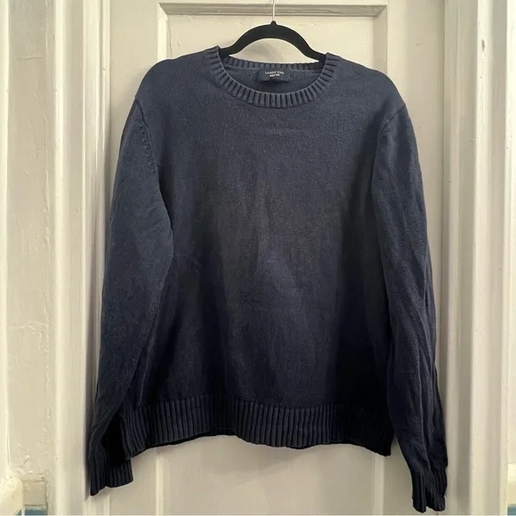Land’s End Drifter Cotton Sweater, Navy size‎ Large - Picture 3 of 5